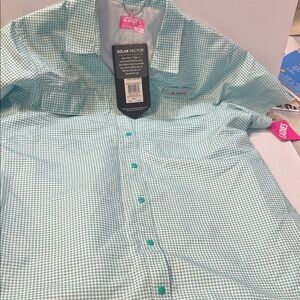 Rage Outdoors ladies Green Checkered Casual Shirt